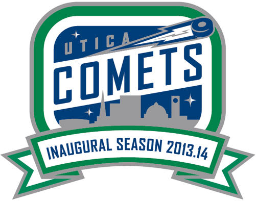 Utica Comets 2013 14 Anniversary Logo iron on heat transfer